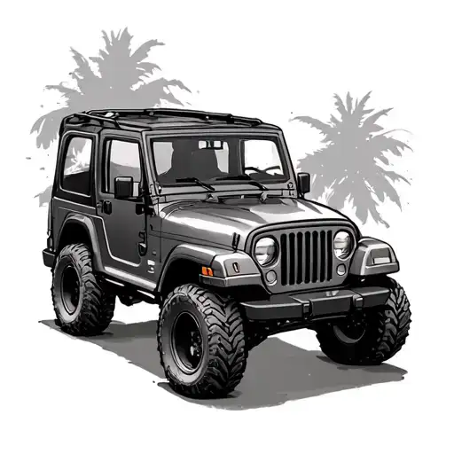 Jeep tattoo design idea