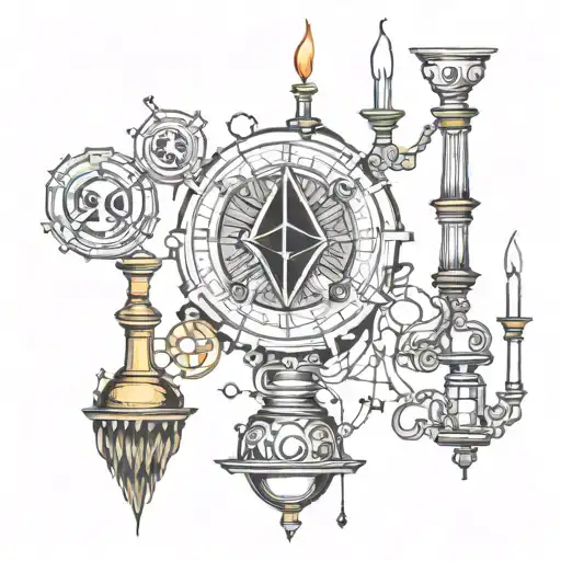 crypto with candelsticks charts  tattoo design idea