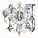 crypto with candelsticks charts  tattoo design idea