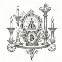 crypto with candelsticks charts  tattoo design idea