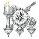 crypto with candelsticks charts  tattoo design idea