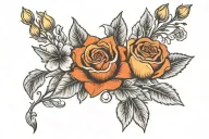 June, August October Birth Flower tattoo design idea