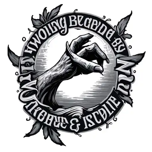 Knowledge and Discipline Words tattoo design idea