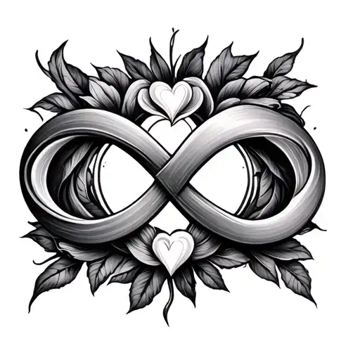 Love life infinity symbol made tattoo design idea