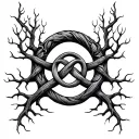 celtic father's knot tree roots spreading tattoo design idea