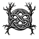 celtic father's knot tree roots spreading tattoo design idea