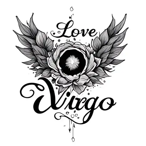 love,Virgo,focus,success tattoo design idea
