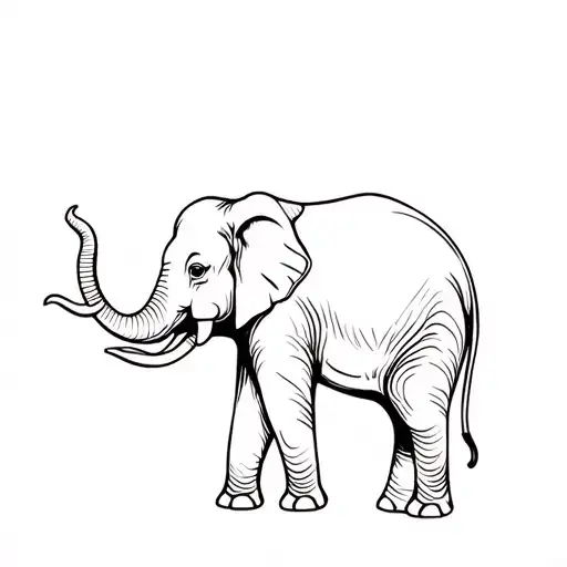 dementia elephant tattoo design idea