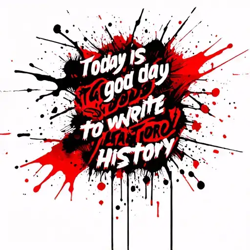 Letter "Today is a good day to write history" tattoo design idea