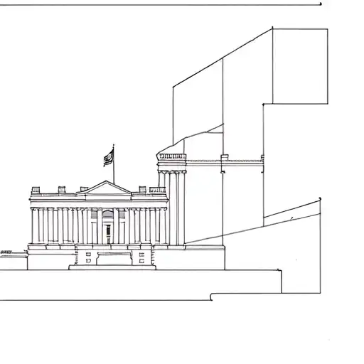 Shooting of the White House in Russia in 1993 tattoo design idea