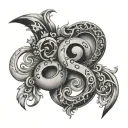 865 numbers tattoo design idea