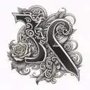 865 numbers tattoo design idea