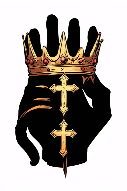jesus crown around wrist with three crosses under tattoo design idea
