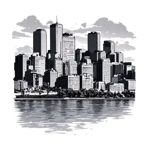 vancouver city skyline  tattoo design idea