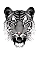 tiger face tattoo design idea