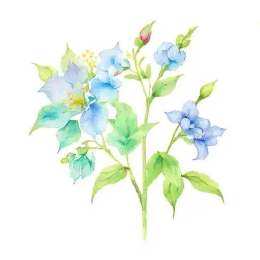 botanical garden filled tattoo design idea