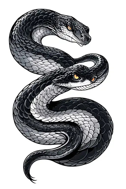 japanese snake tattoo design idea