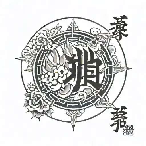 hebrew word "yahweh" tattoo design idea