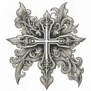 cross of Lorraine  tattoo design idea