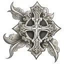 cross of Lorraine  tattoo design idea