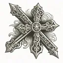 cross of Lorraine  tattoo design idea