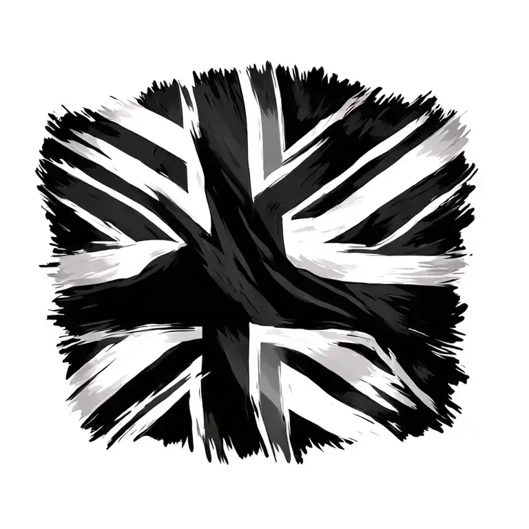 Black Union Jack tattoo design idea