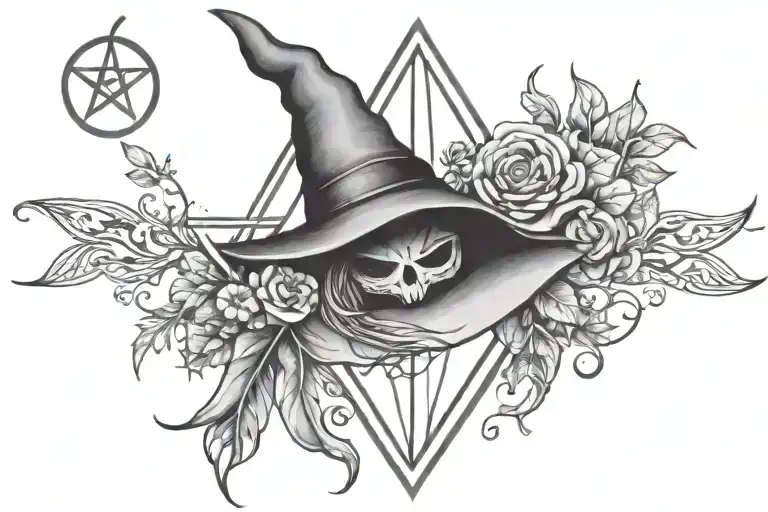witchcraft themed tattoo tattoo design idea