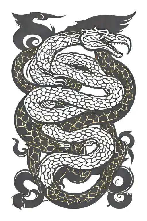 Gadsden Flag primarily black tattoo design idea