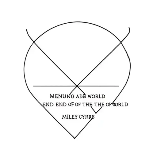 Make a Simple Motiv in fineline about the Meinung about the Song end of the world by miley cyrus  tattoo design idea