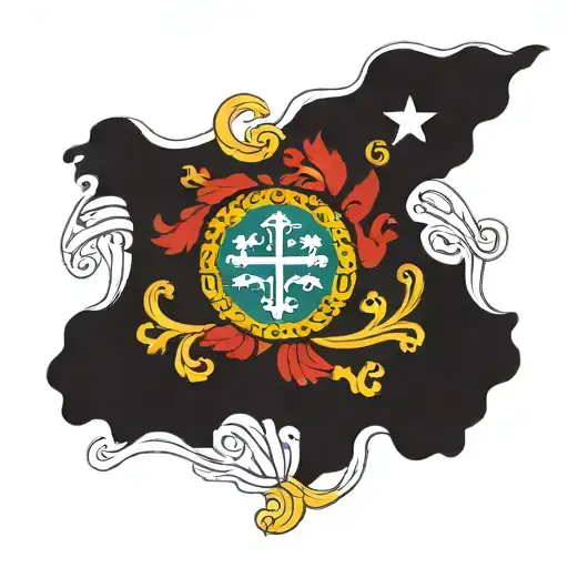 Sicilian flag and birthdate tattoo design idea