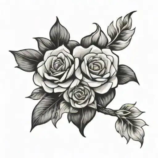 3 M's together symbolizing siblings tattoo design idea