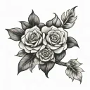 3 M's together symbolizing siblings tattoo design idea