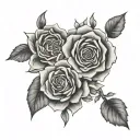 3 M's together symbolizing siblings tattoo design idea