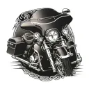 HARLEY DAVIDSON  ROAD GLIDE tattoo design idea