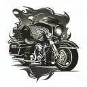 HARLEY DAVIDSON  ROAD GLIDE tattoo design idea