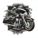 HARLEY DAVIDSON  ROAD GLIDE tattoo design idea