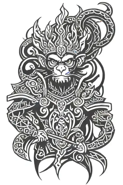 Monkey King tattoo design idea