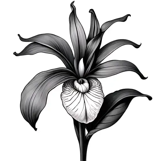 lady slipper tattoo design idea