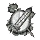 irish ogham ancient tattoo design idea