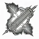 irish ogham ancient tattoo design idea