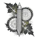 irish ogham ancient tattoo design idea