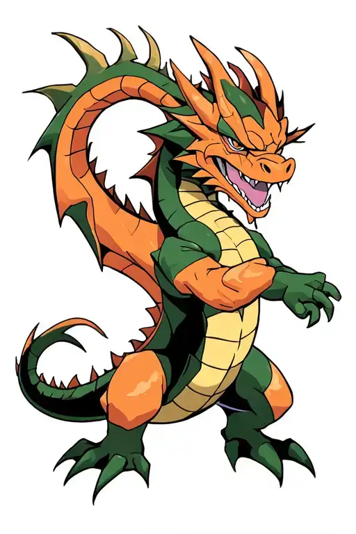 dbz dragon goin up leg tattoo design idea