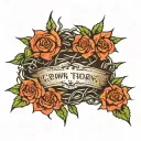 crown of thorns around forarm with quote saying "I can do all things through Christ who strengthens me" right below it  tattoo design idea