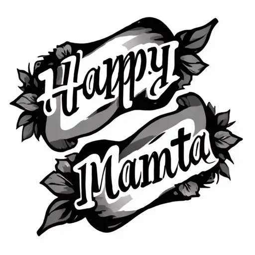 Two Names Combined happy and mamta tattoo design idea
