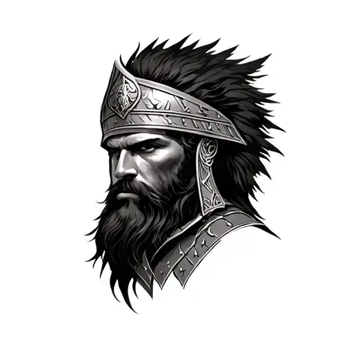 Germanic Warrior tattoo design idea