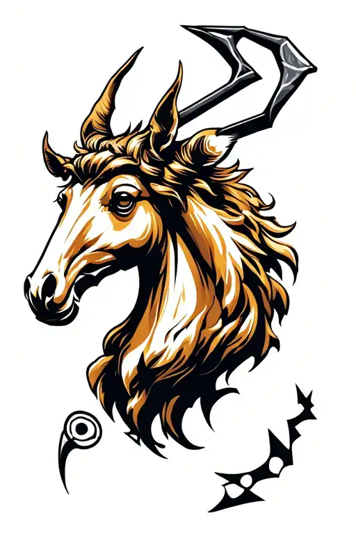 Zodiac sign Sagittarius tattoo design idea
