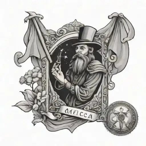 the magician tarot card tattoo design idea