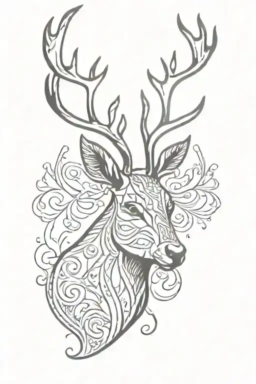 reindeer tattoo tattoo design idea