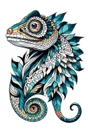 chameleon tattoo design idea