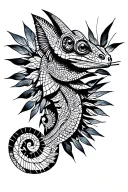 chameleon tattoo design idea